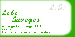 lili suveges business card
